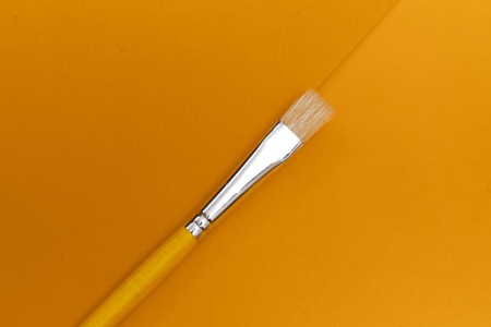 Щетина плоская окрашеная ручка